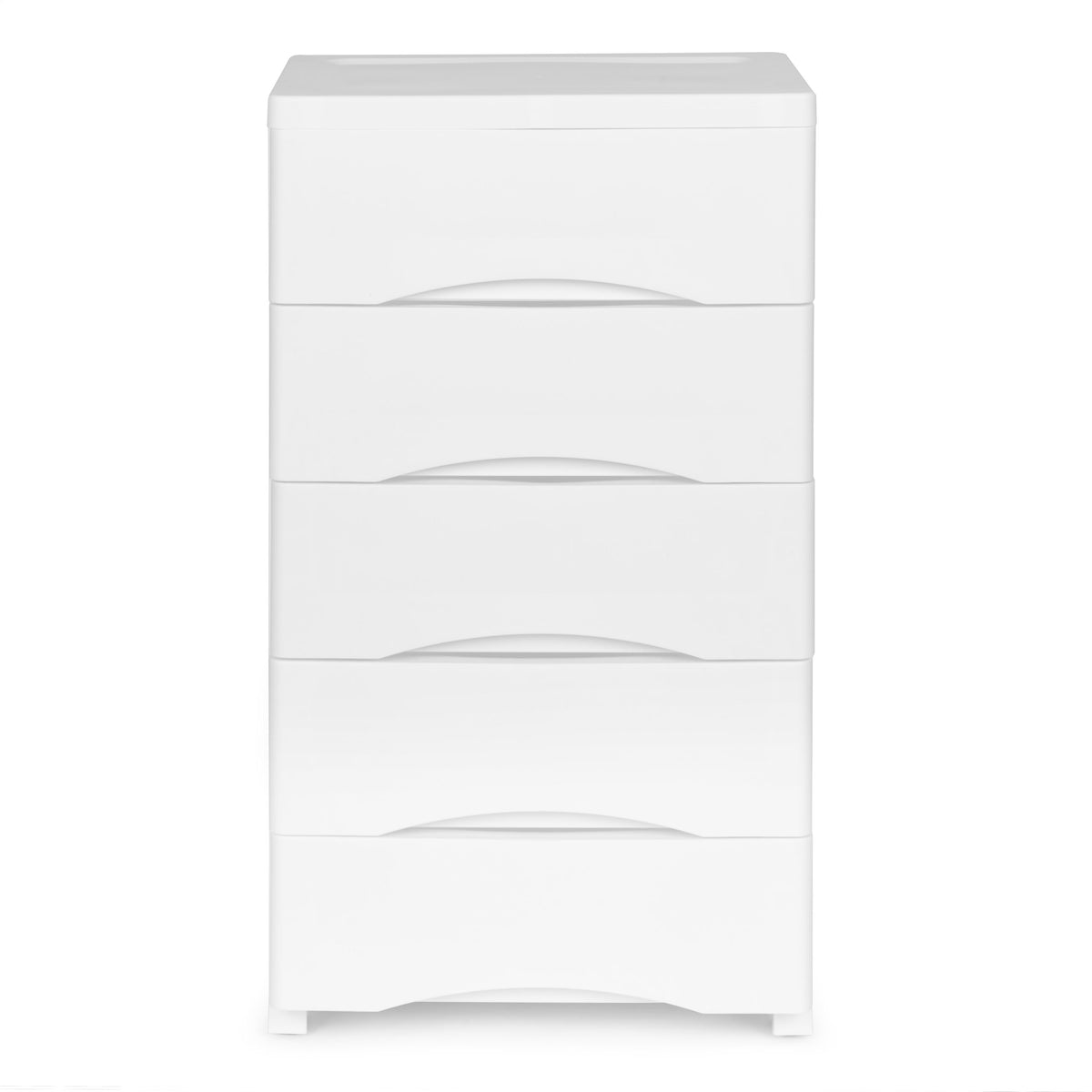 Plaukts ar 5 izvelkamām atvilktnēm uz ritenīšiem, balts ModernHome | EcoToys
