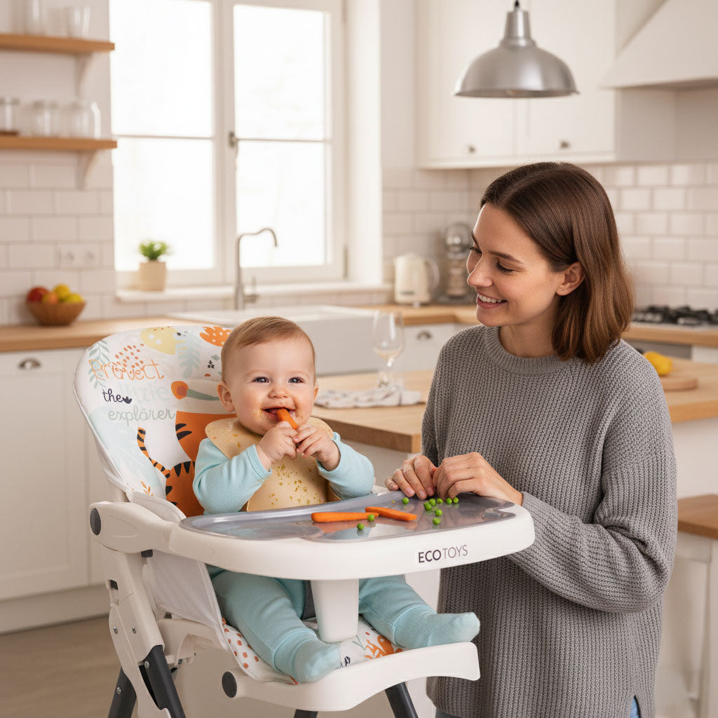 Saliekams barošanas krēsliņš ar rotaļlietām | EcoToys