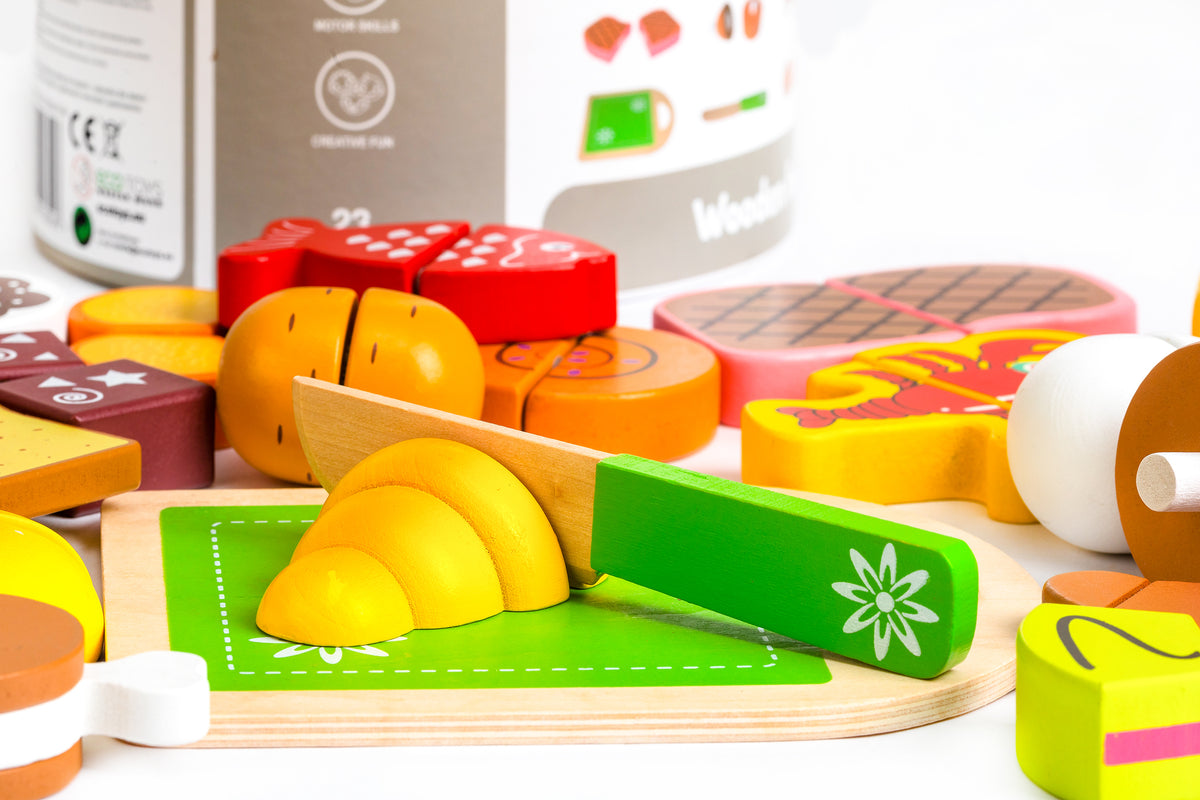 Koka produkti griešanai, 23 gab. | EcoToys