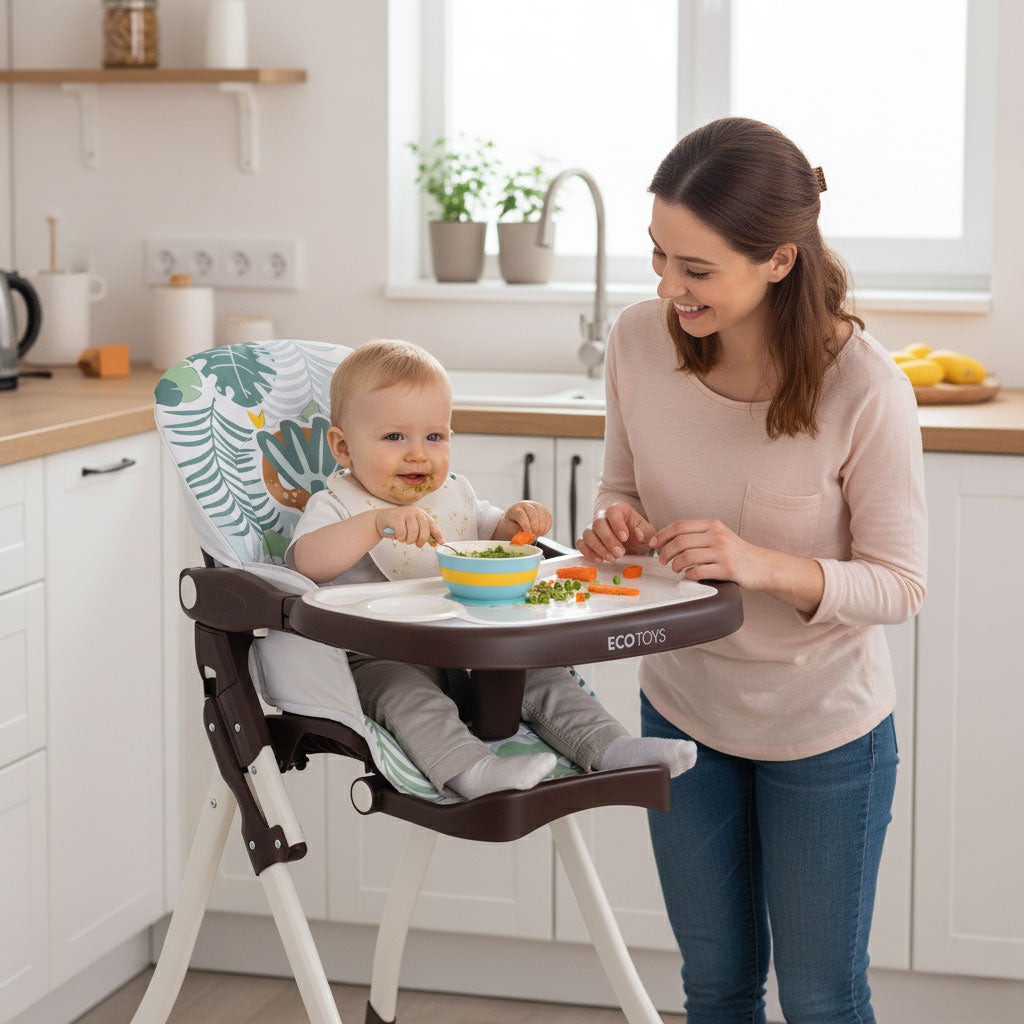 Saliekams barošanas krēsliņš ar rotaļlietām | EcoToys