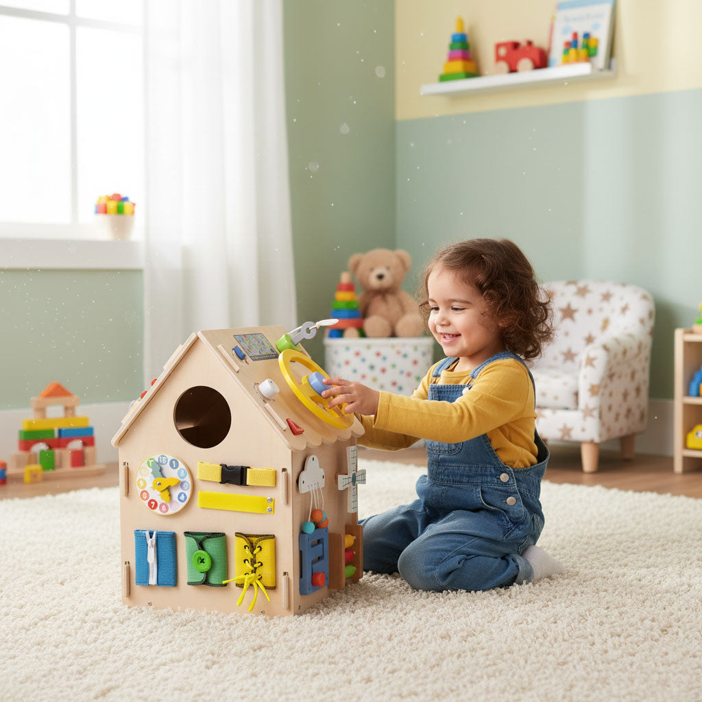 Koka sensorā mājiņa bērniem XXL, 30 gab. | EcoToys