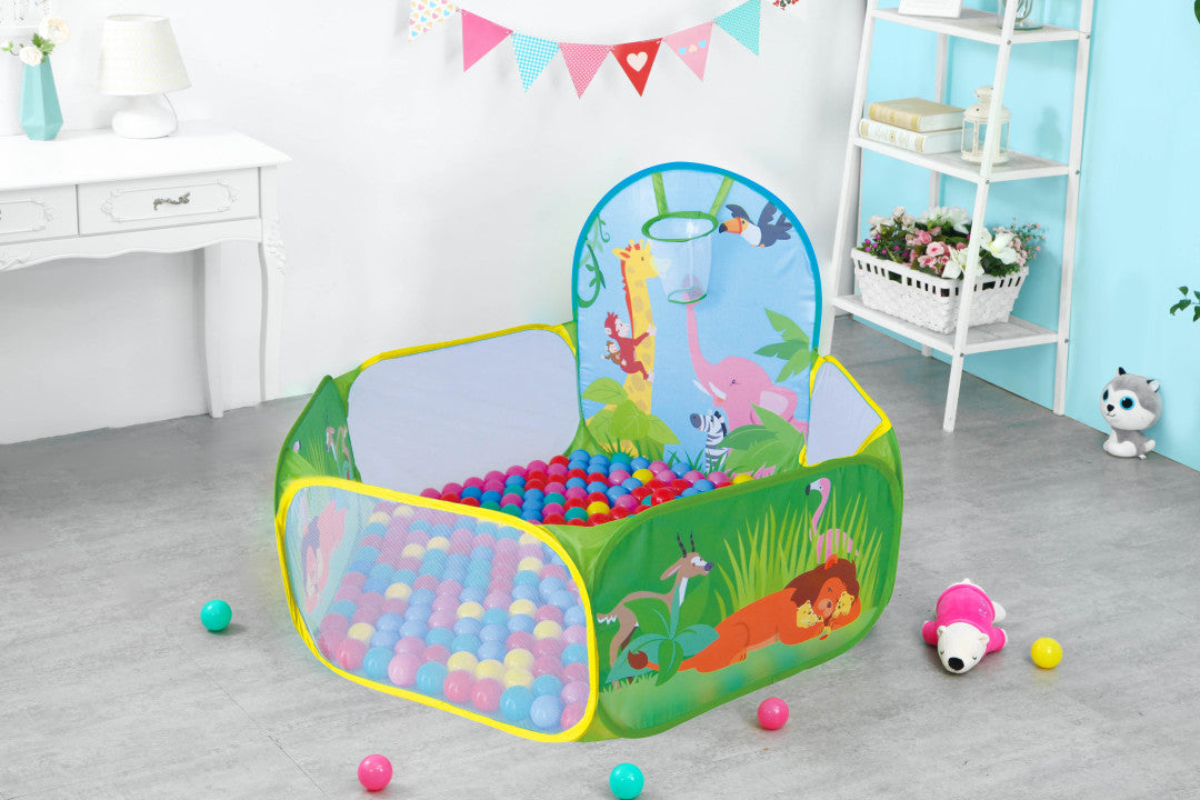 Bērnu rotaļu telts – bumbiņu baseins ar 50 bumbiņām IPLAY | EcoToys