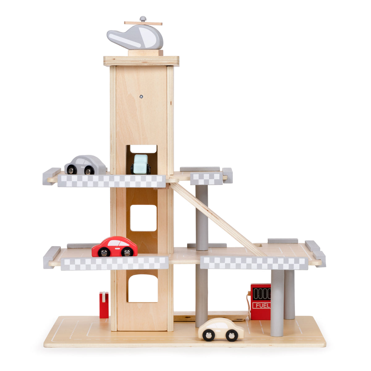 Liela koka garāža – autostāvvieta ar liftu un mašīnām | EcoToys