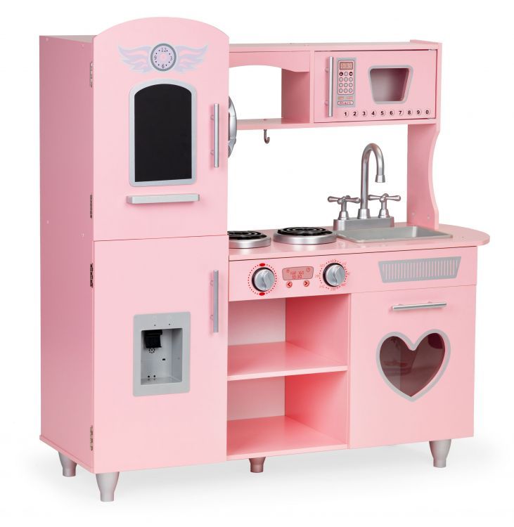 Liela koka virtuve bērniem ar skaņas efektiem PINK HEART