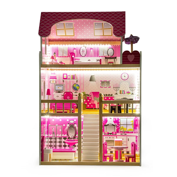 Koka leļļu māja PINK KIDS