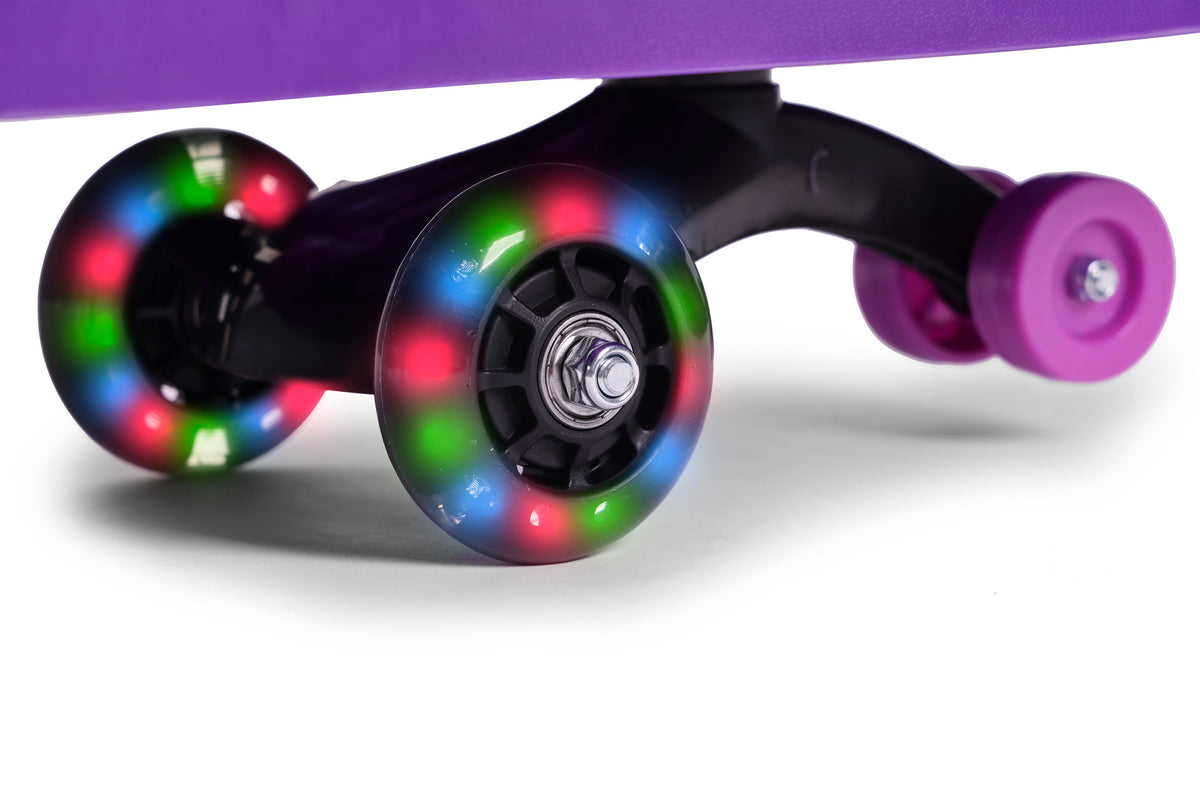 Bērnu pašbraucošā mašīna (wiggle car) ar LED riteņiem, violeta | EcoToys
