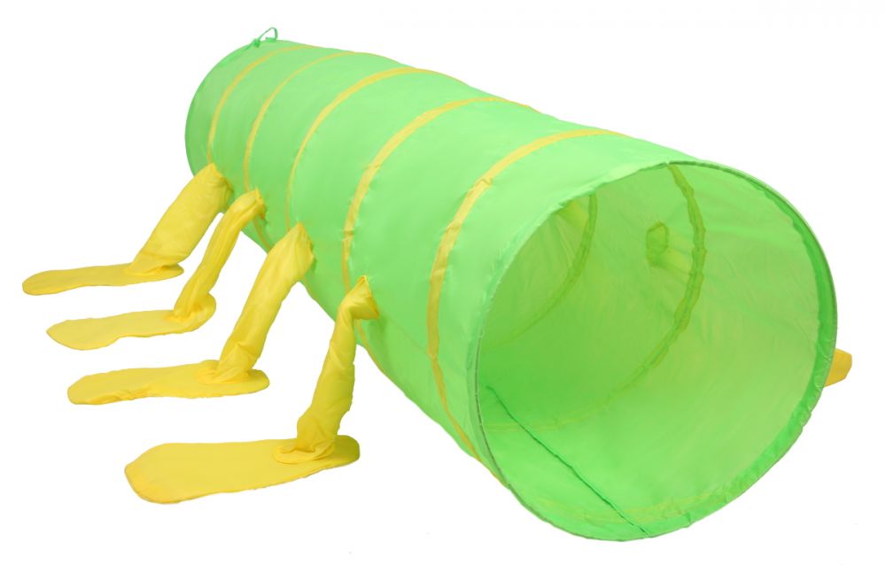 Bērnu telts “Kāpurs” ar tuneli, pop-up komplekts 2in1 IPLAY | EcoToys