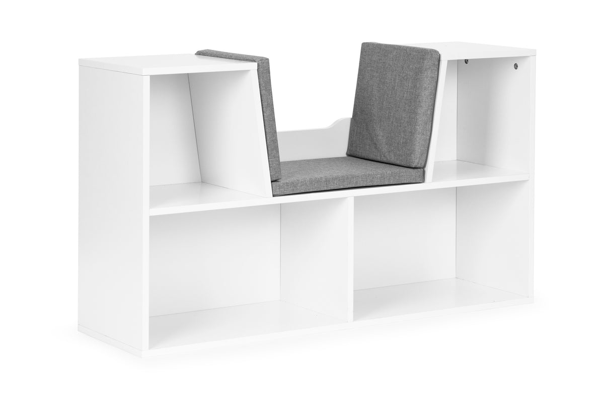Bērnu grāmatplaukts ar sēdekli un soliņu | EcoToys