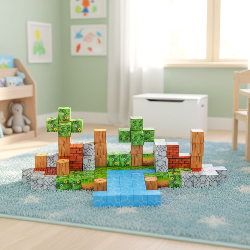 Magnētiskais konstruktors bērniem, 87 gab. | EcoToys