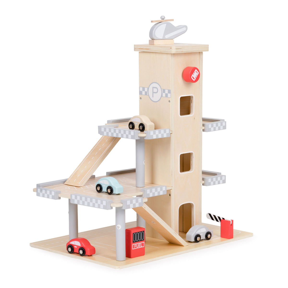 Liela koka garāža – autostāvvieta ar liftu un mašīnām | EcoToys