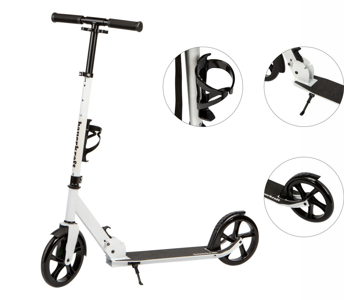 Pilsētas skrejritenis bērniem un pusaudžiem, saliekams, 91–101 cm, riteņi 200 mm, pudeles turētājs | EcoToys