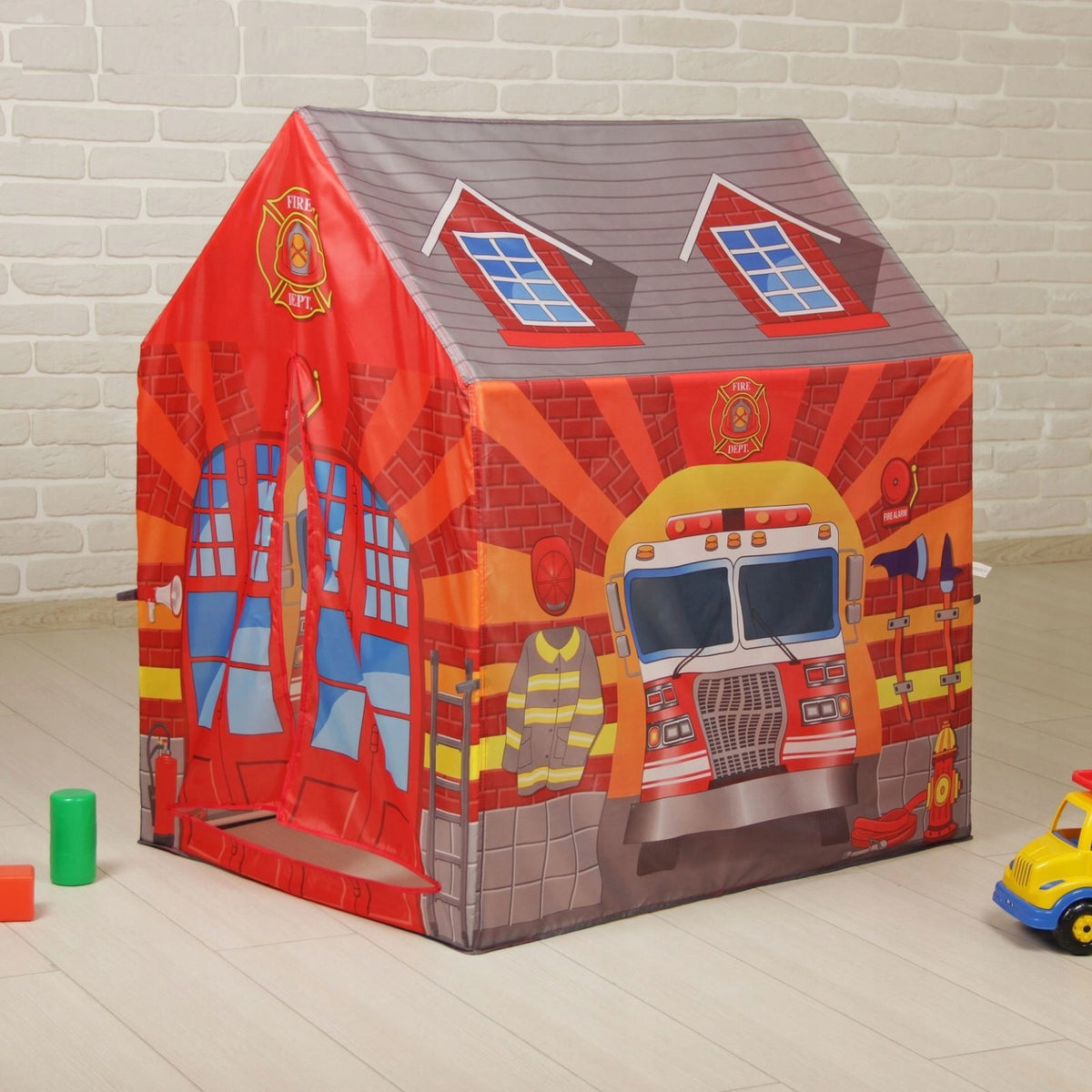 Bērnu rotaļu telts “Ugunsdzēsēju depo” IPLAY | EcoToys