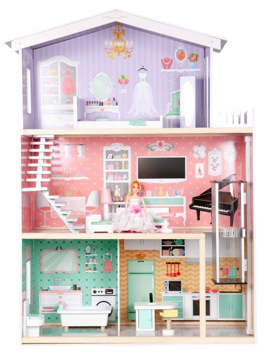 Koka leļļu māja ar liftu  Candy Residence