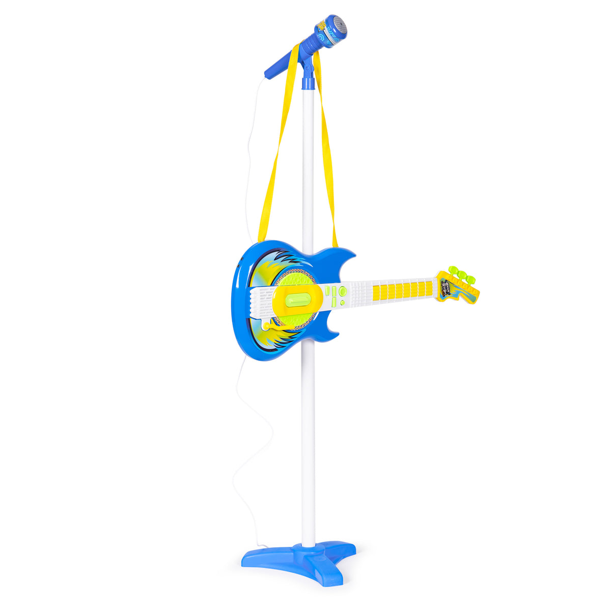 Elektriskā ģitāra un mikrofons ar statīvu bērniem, MP3, zila | EcoToys