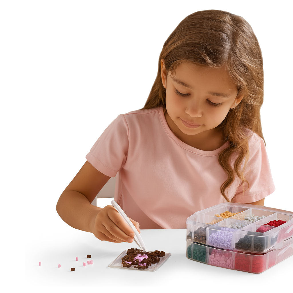 Gludināmās pērlītes XXL, 9000 gab., koferis ar trafaretiem | EcoToys