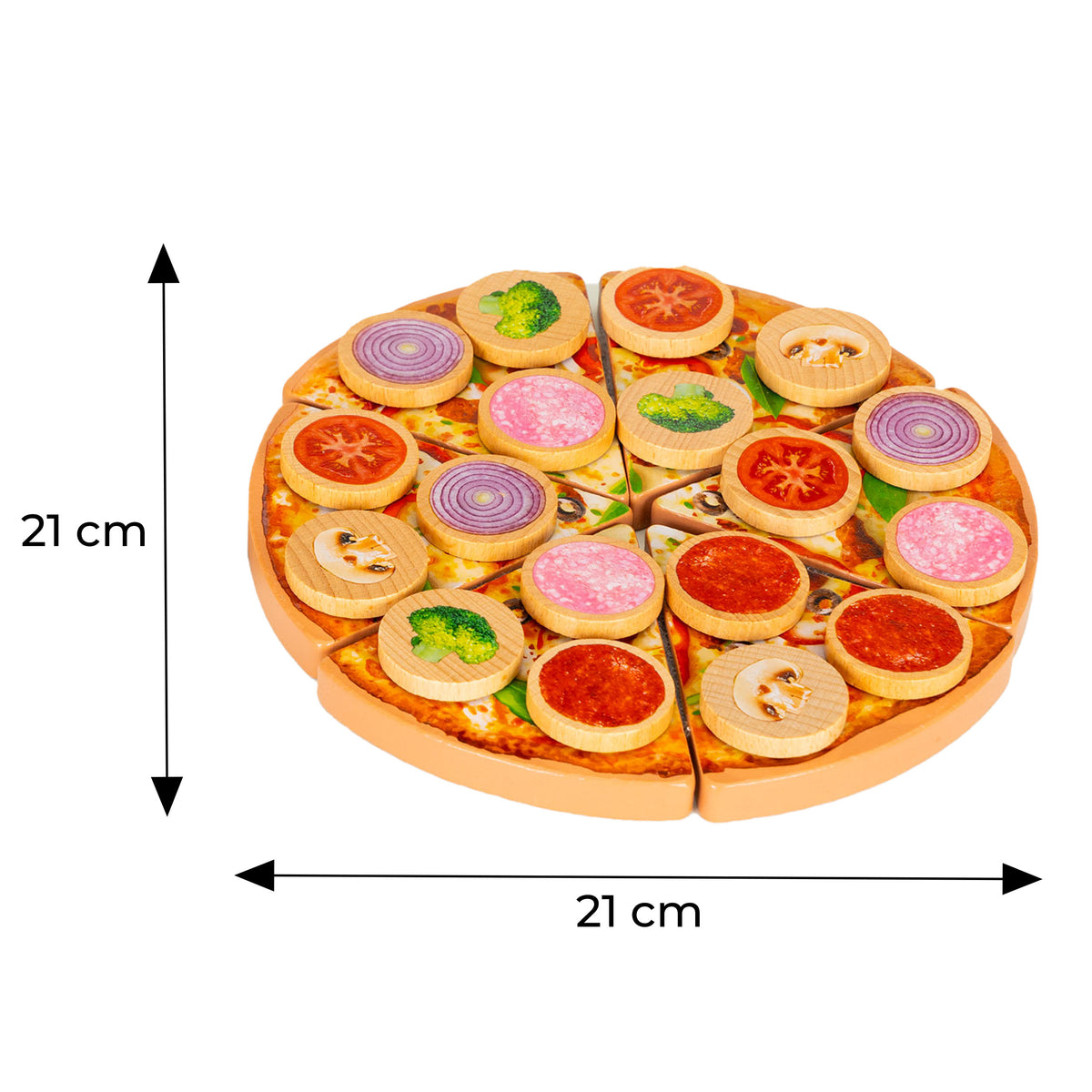 Koka pica griešanai ar līplenti, 27 gab. | EcoToys