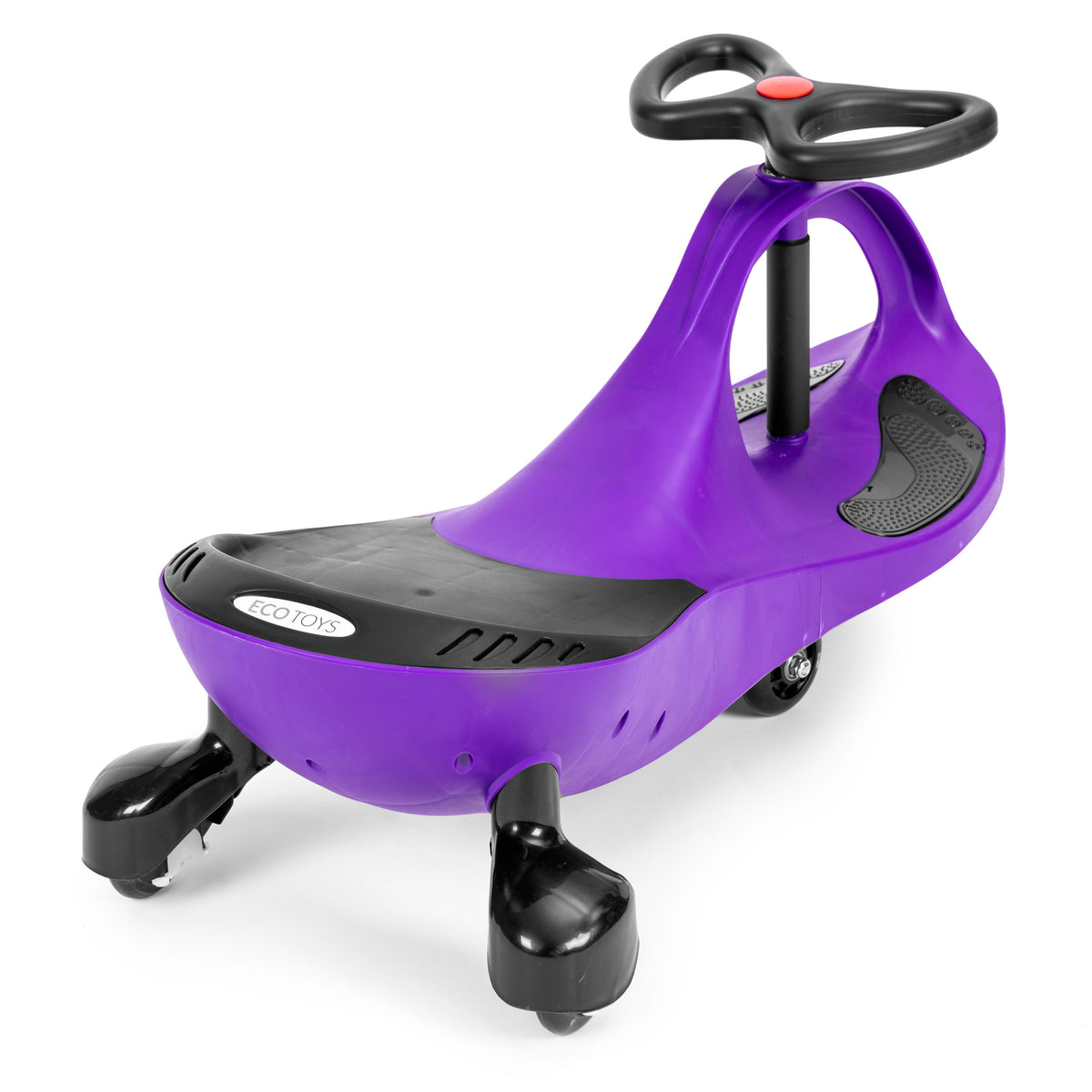 Bērnu pašbraucošā mašīna (wiggle car) ar LED riteņiem, violeta | EcoToys