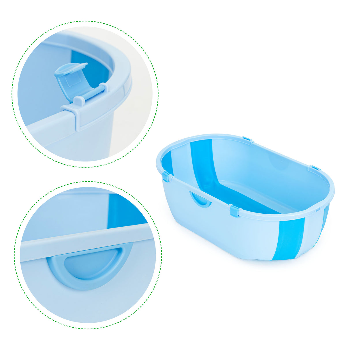 Saliekama mazuļu vanniņa ar notekvārstu, zila | EcoToys