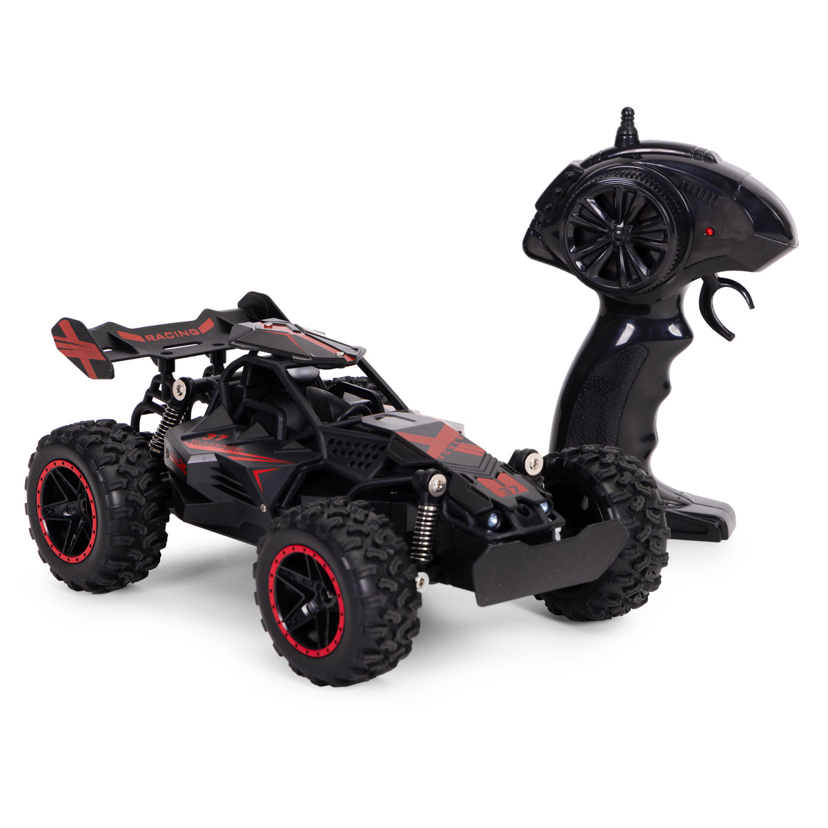 Radiovadāms bezceļu auto 1:18, aizmugurējā piedziņa, akumulators 3,7 V 500 mAh | EcoToys