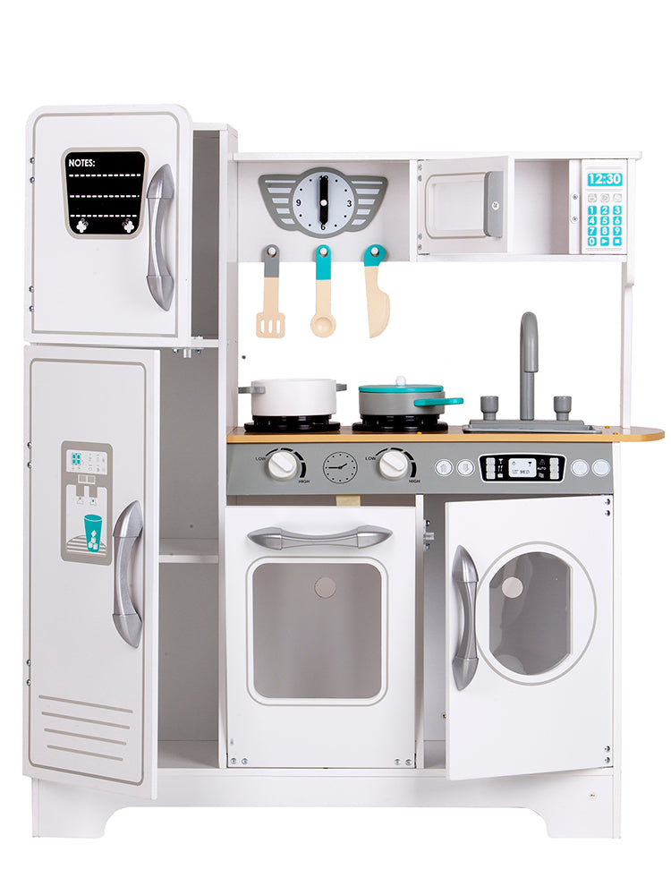 Liela balta koka bērnu virtuve | EcoToys
