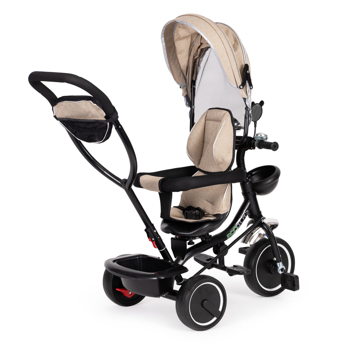 Trīsritenis ar grozāmu sēdekli un jumtiņu, bēšs | EcoToys