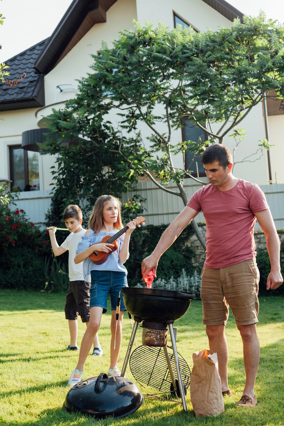 Koka ukulele bērniem, 4 neilona stīgas | EcoToys