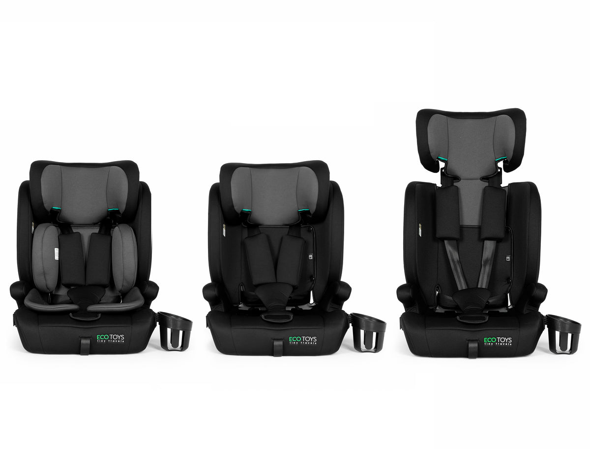 Bērnu autosēdeklis 76–150 cm R129 ar glāzes turētāju | EcoToys