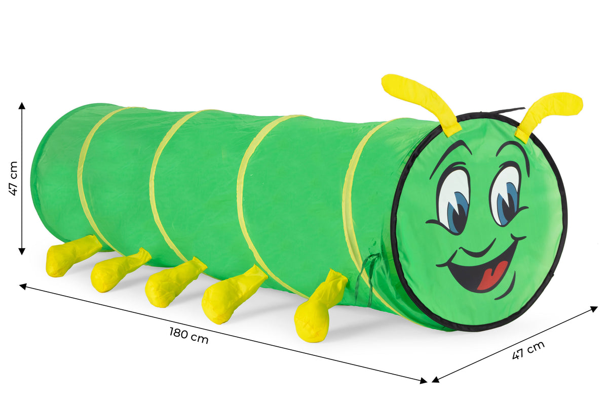 Bērnu rotaļu telts ar tuneli “Kāpurs” IPLAY | EcoToys