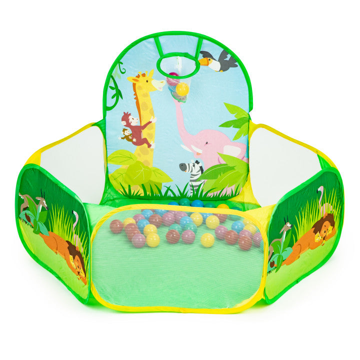 Bērnu rotaļu telts – bumbiņu baseins ar 50 bumbiņām IPLAY | EcoToys