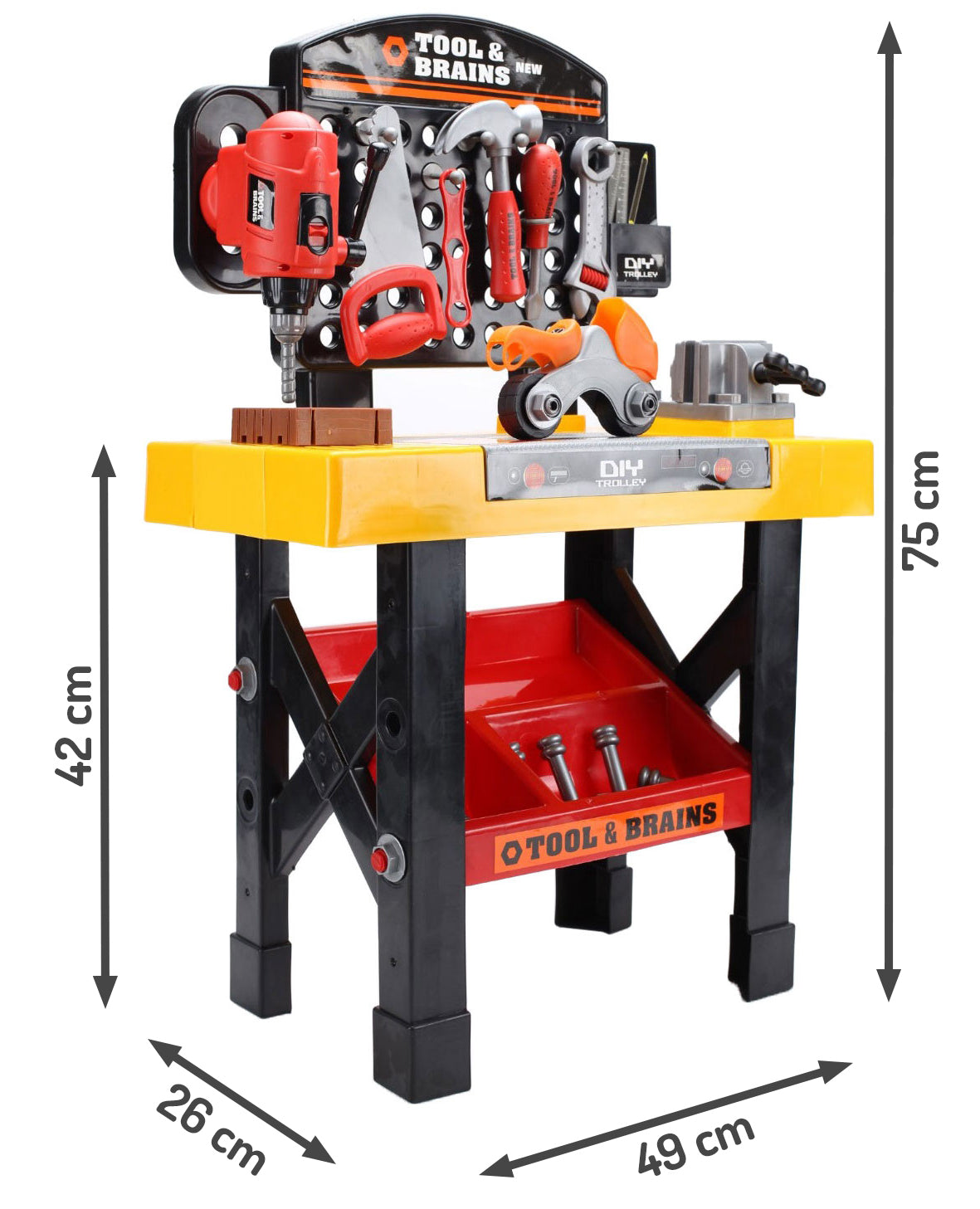 Liela bērnu darbnīca “Tool & Brains”, 39 gab. | EcoToys