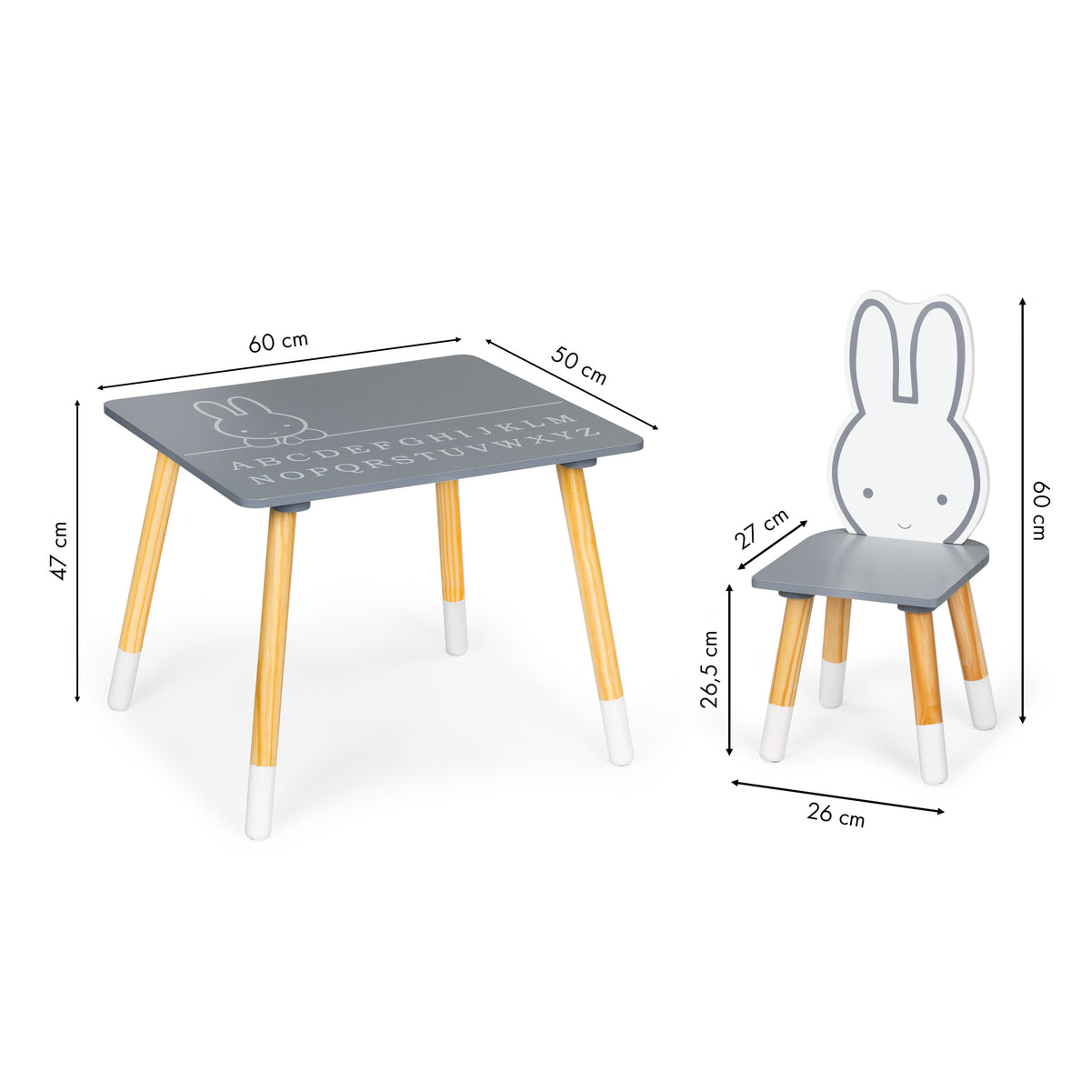 Bērnu mēbeļu komplekts: galds + 2 krēsli | EcoToys