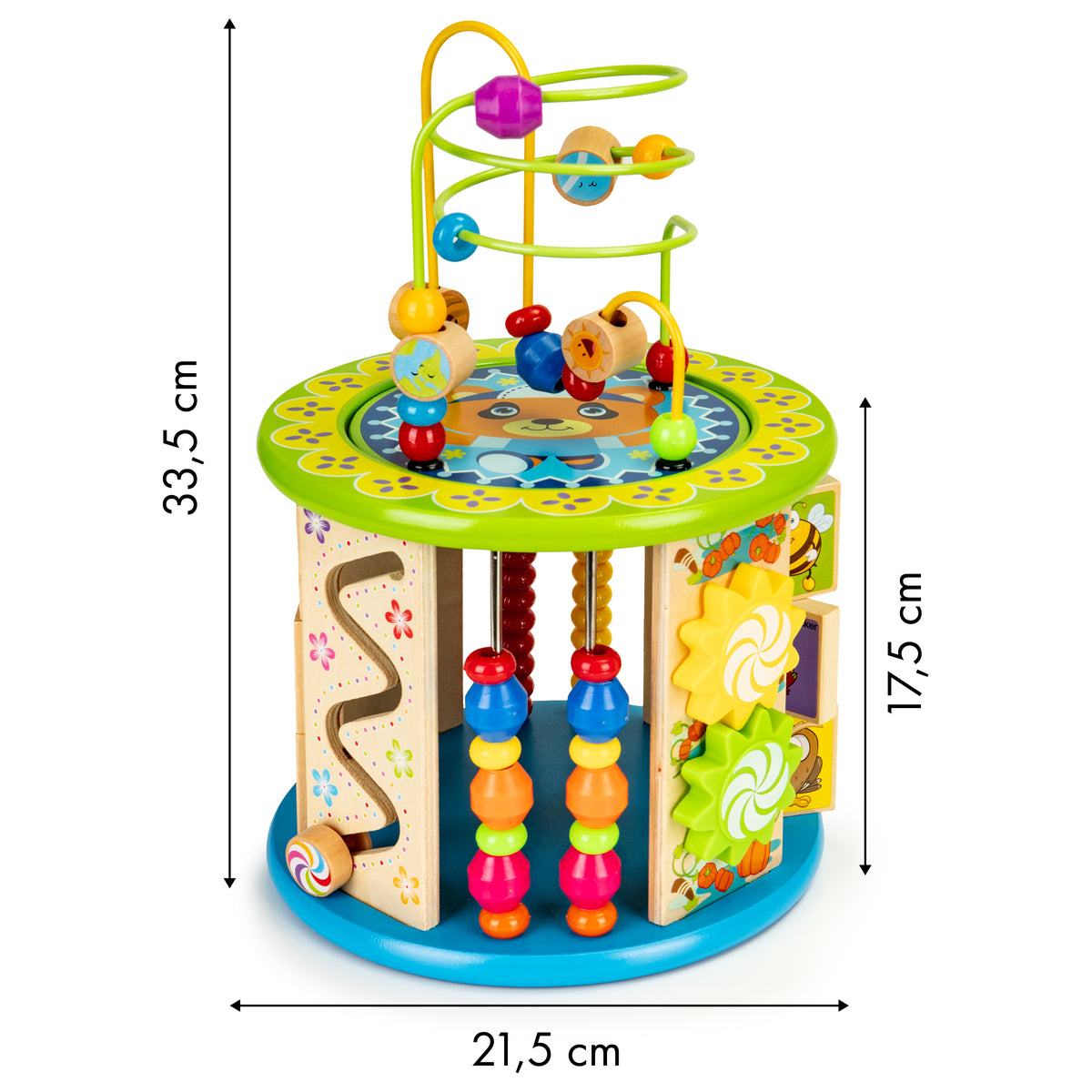 Koka izglītojošais kubs ar spēlēm, klucīšiem un makšķerēšanu | EcoToys