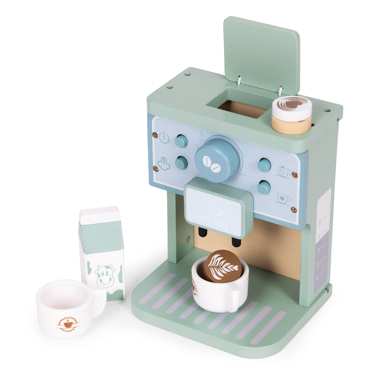 Koka bērnu kafijas automāts – baristas komplekts, 8 gab. | EcoToys