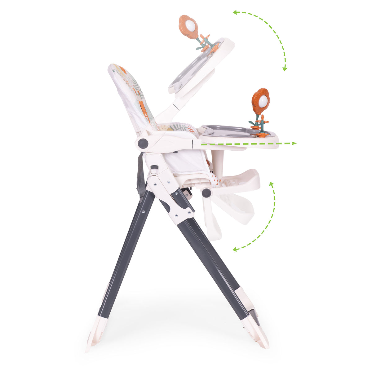 Saliekams barošanas krēsliņš ar rotaļlietām | EcoToys