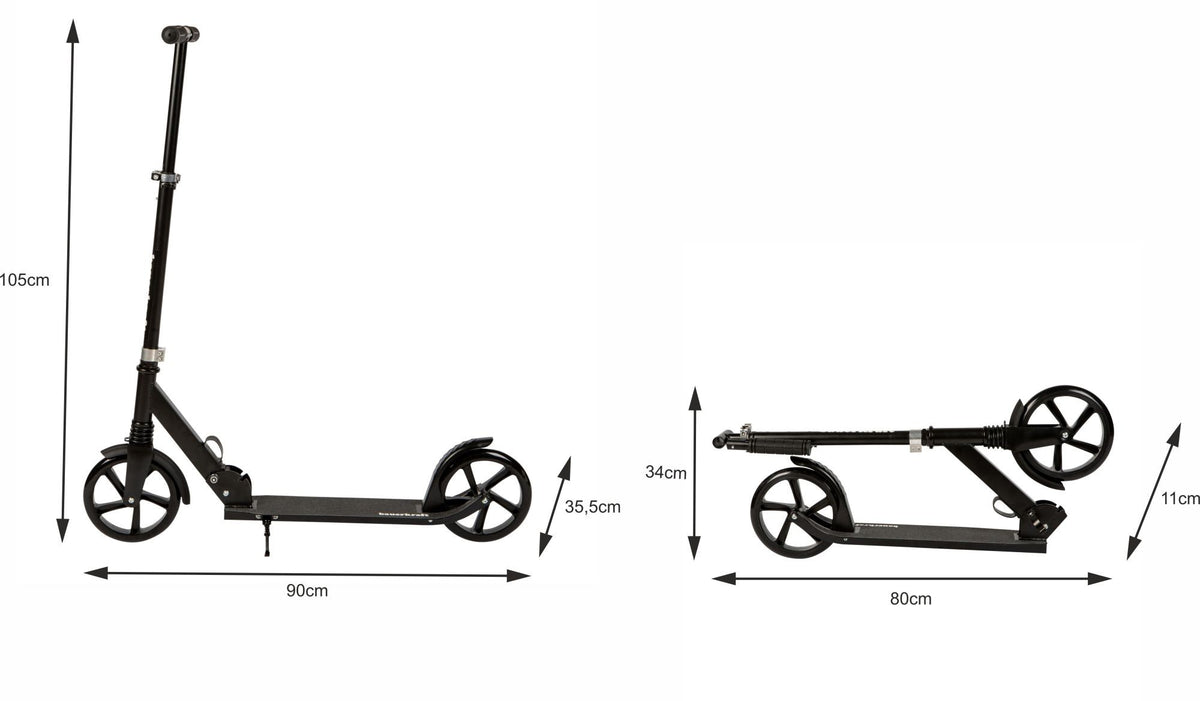 Pilsētas skrejritenis bērniem un pusaudžiem, saliekams, 95–105 cm, riteņi 200 mm | EcoToys