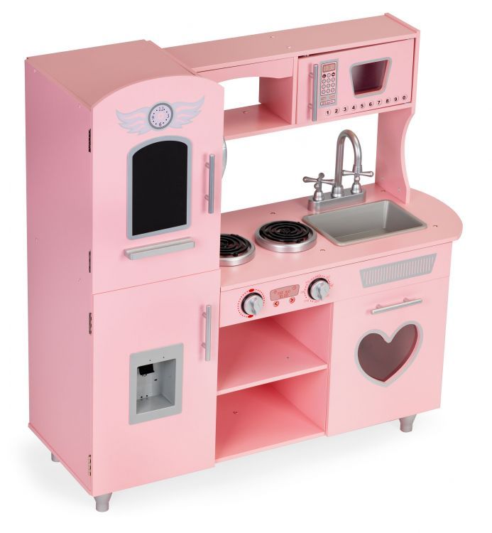 Liela koka virtuve bērniem ar skaņas efektiem PINK HEART