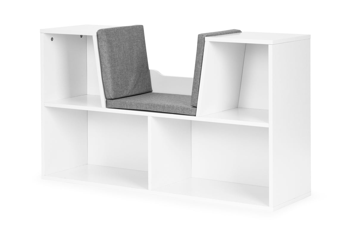 Bērnu grāmatplaukts ar sēdekli un soliņu | EcoToys