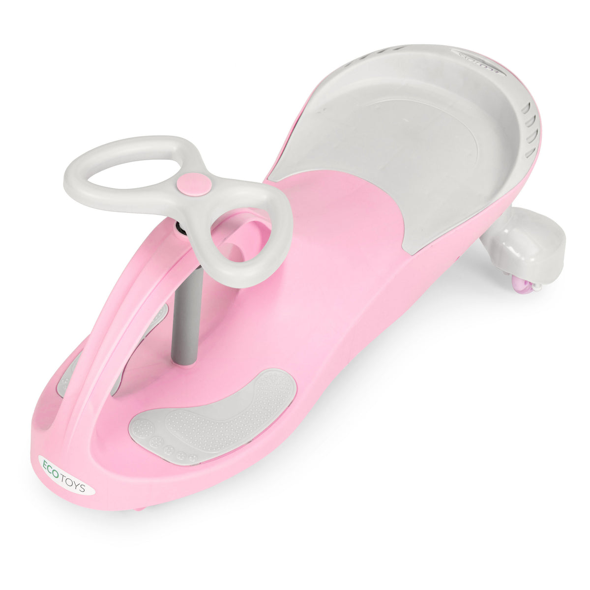 Bērnu pašbraucošā mašīna (wiggle car) ar LED riteņiem, rozā | EcoToys