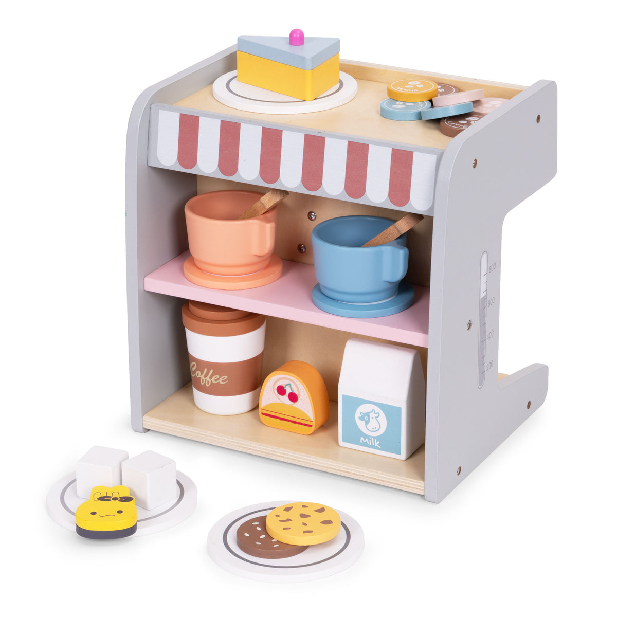 Koka bērnu kafijas automāts 2in1 – baristas veikals, 26 piederumi | EcoToys