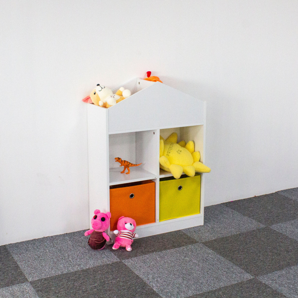 Koka bērnu plaukts – leļļu mājas organizators ar nodalījumiem | EcoToys