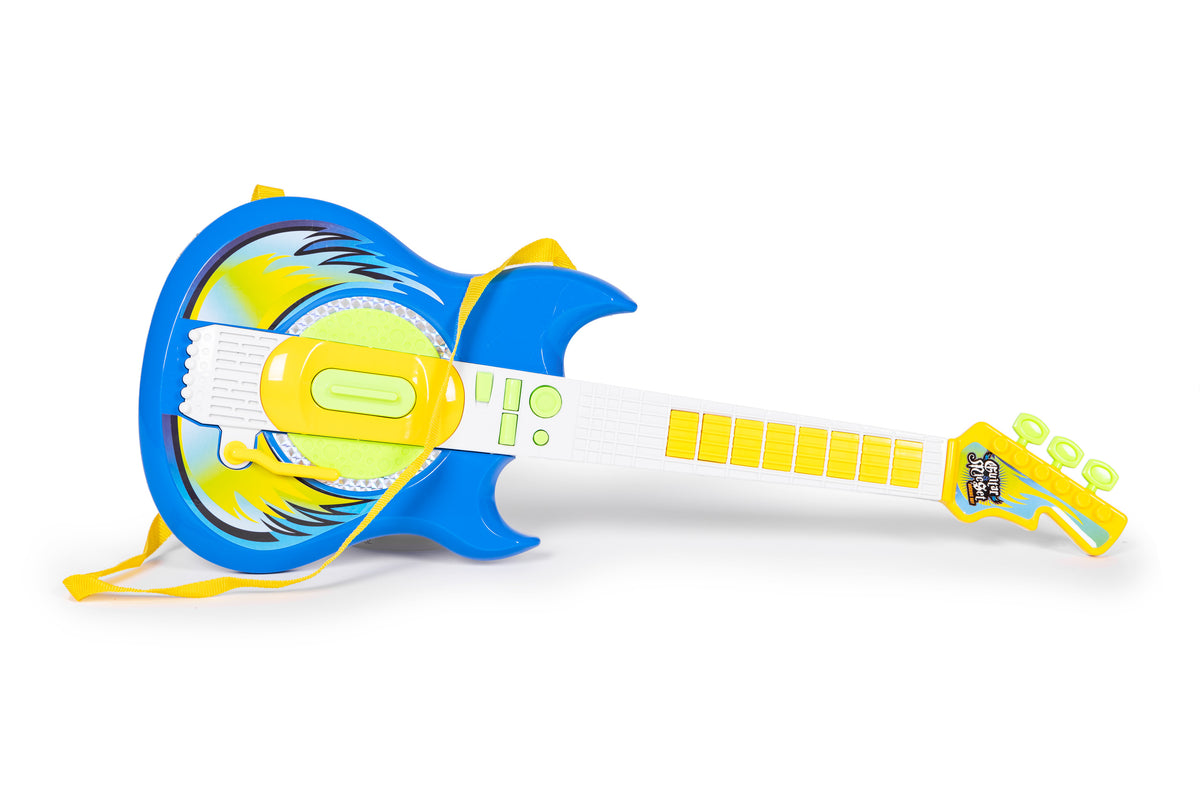 Elektriskā ģitāra un mikrofons ar statīvu bērniem, MP3, zila | EcoToys