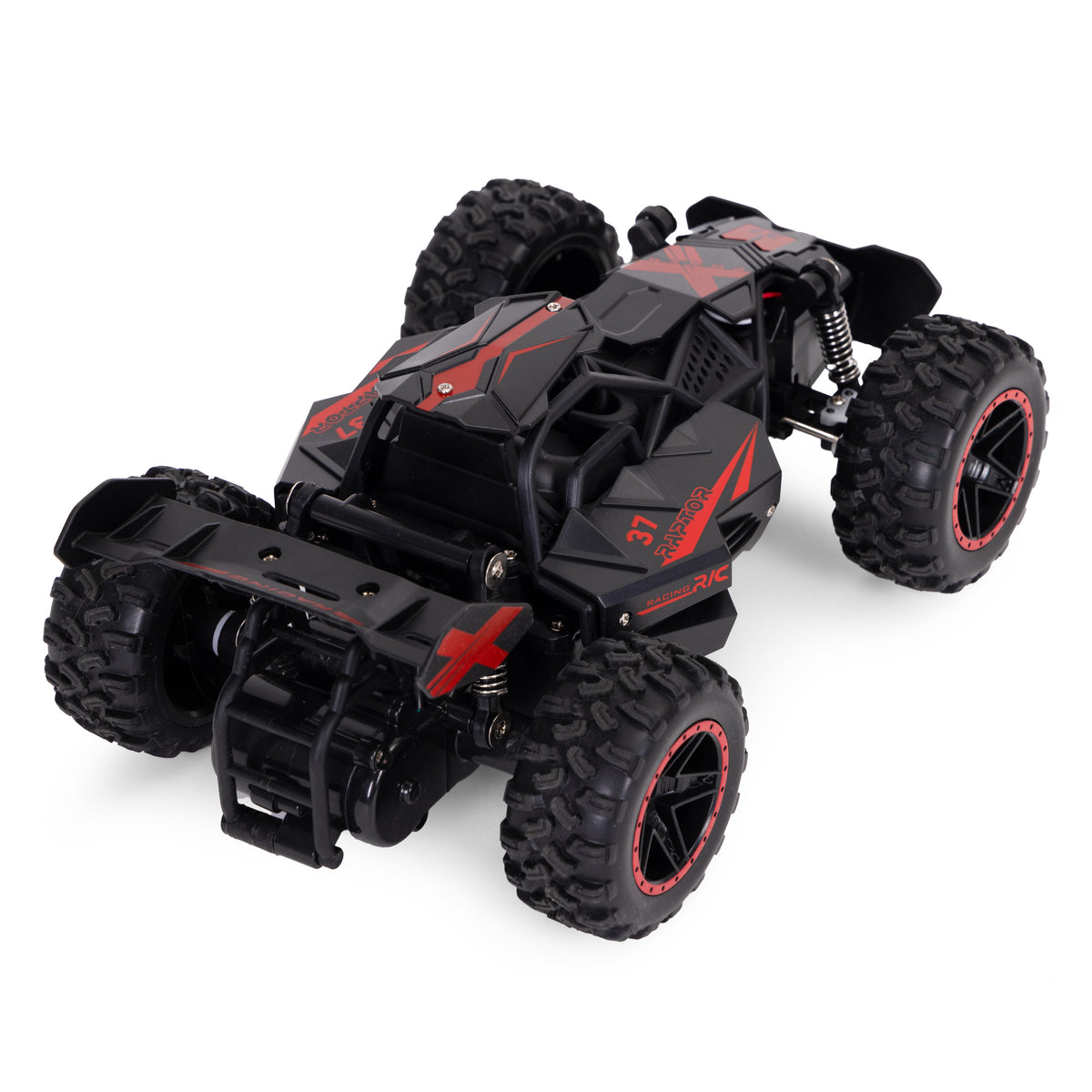 Radiovadāms bezceļu auto 1:18, aizmugurējā piedziņa, akumulators 3,7 V 500 mAh | EcoToys