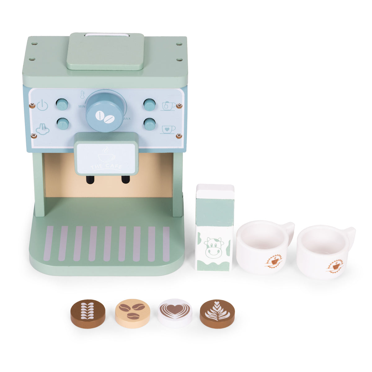 Koka bērnu kafijas automāts – baristas komplekts, 8 gab. | EcoToys