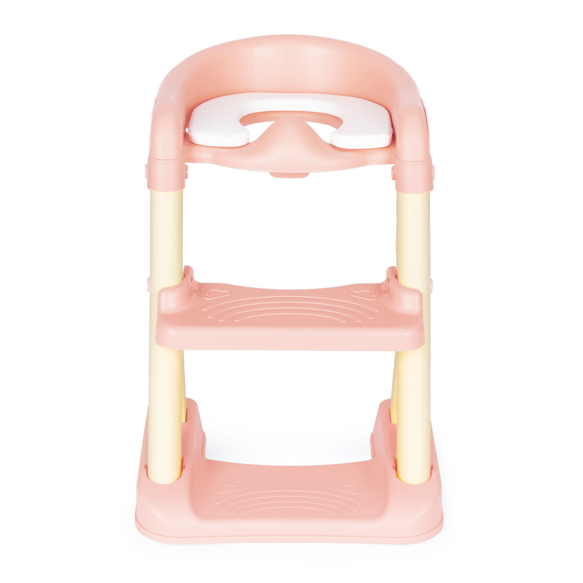 Tualetes sēdeklis bērniem ar pakāpieniem, rozā | EcoToys