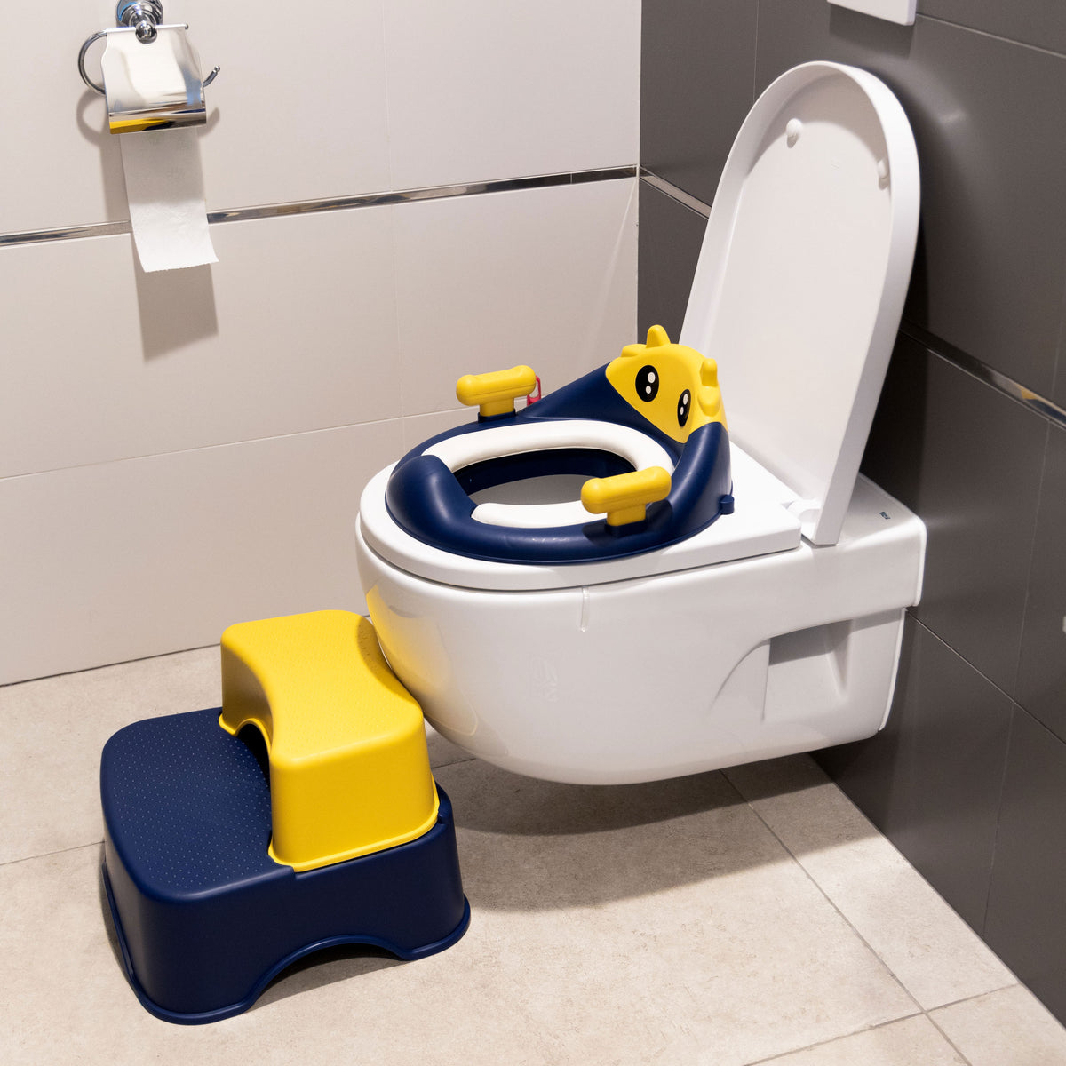 Tualetes sēdeklis bērniem ar pakāpieniem un platformu | EcoToys