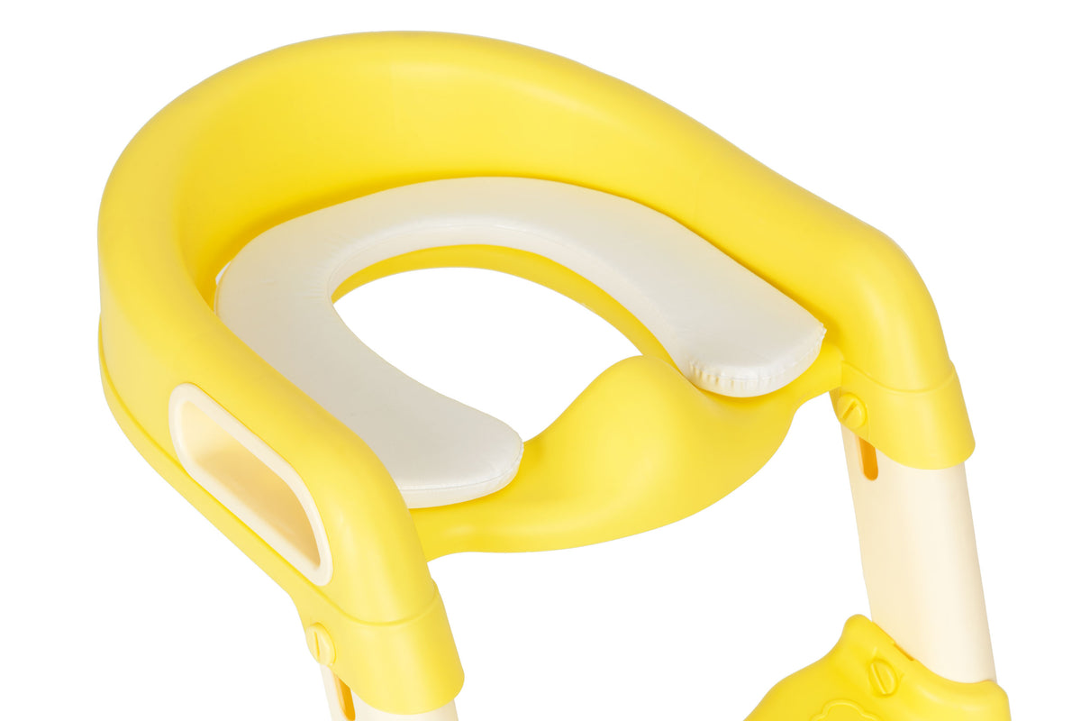 Bērnu podiņš ar kāpnītēm, dzeltens | EcoToys