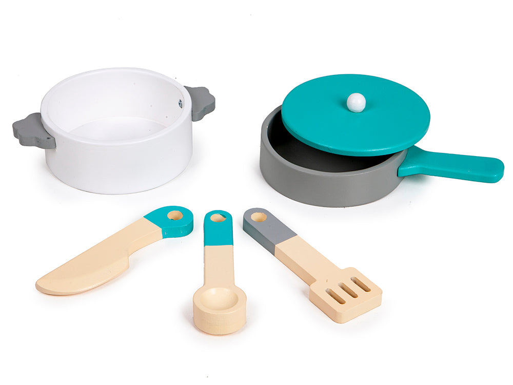 Liela balta koka bērnu virtuve | EcoToys
