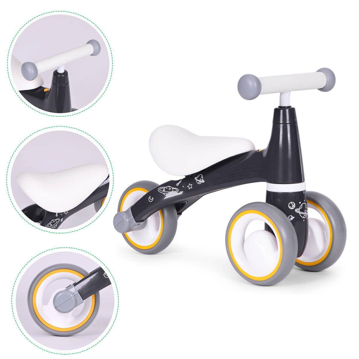 Līdzsvara velosipēds ar EVA riteņiem “Cosmic” | EcoToys