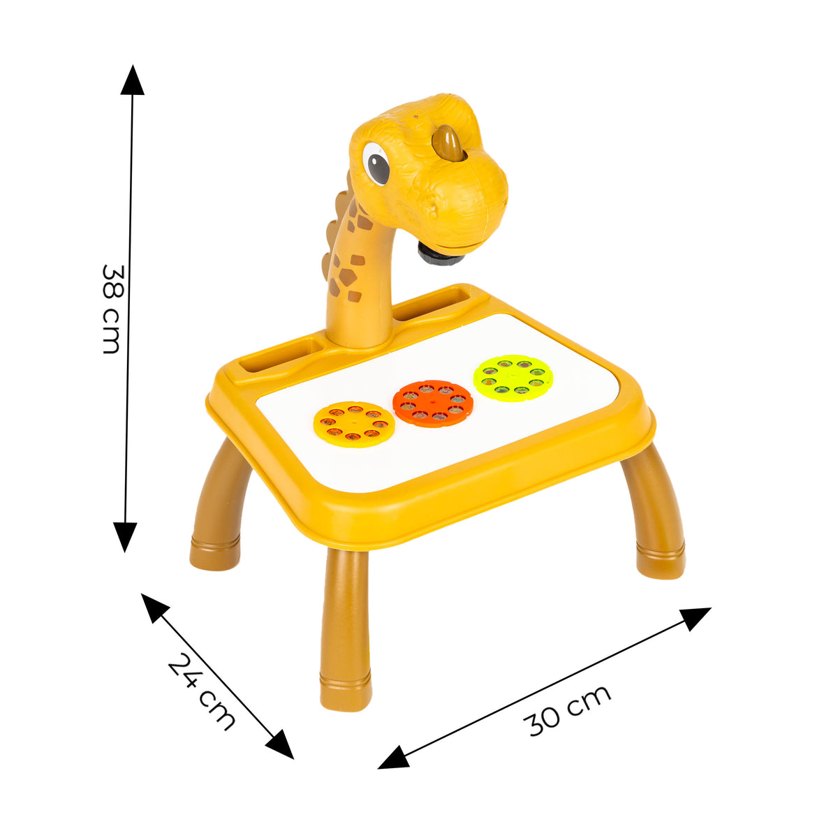 Zīmēšanas projektors “Dinozauri”, 12 flomāsteri, 24 trafareti | EcoToys
