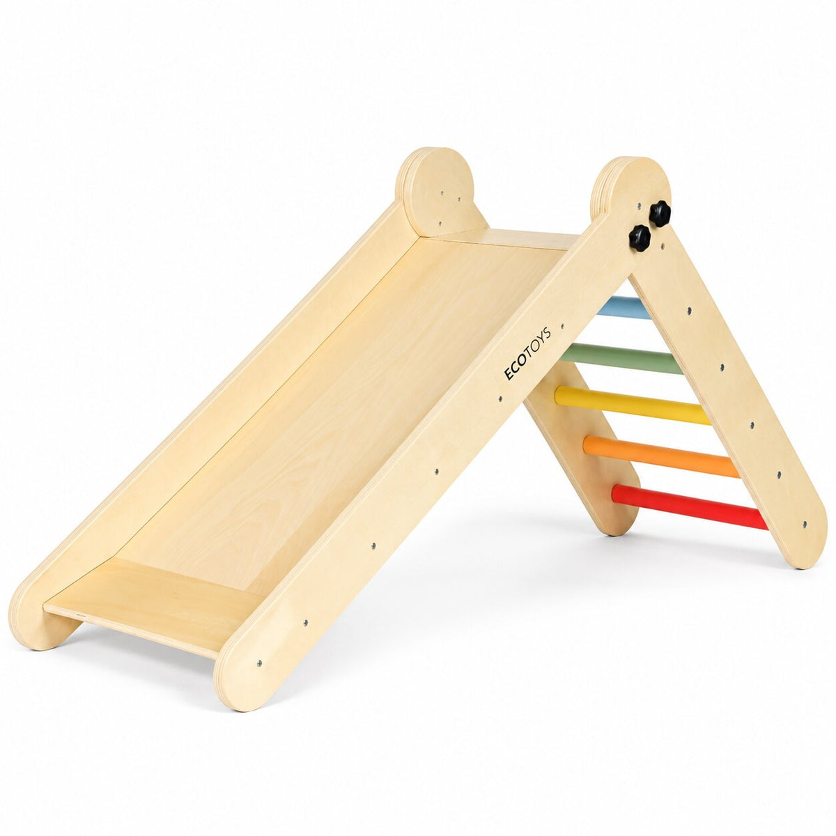 Koka Montessori kāpelēšanas komplekts ar kāpnēm un rampu “HENRY” | EcoToys